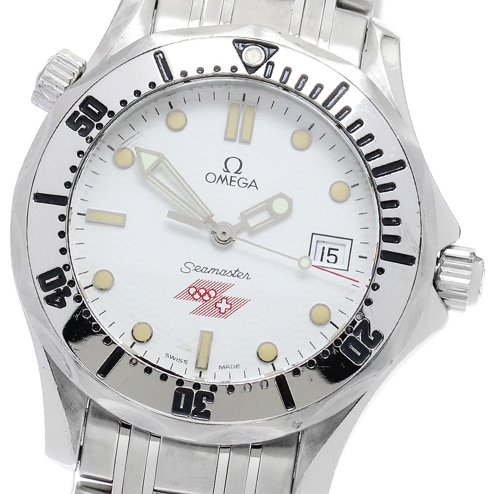 オメガ OMEGA 2842.21.53 シーマスター300 1994年 オリンピック限定 デイト クォーツ メンズ _871406【中古】