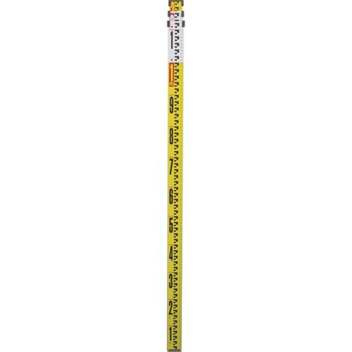 シンワ測定 アルミスタッフ II 5ｍ4段 表面10mmピッチ 裏面1mmピッチ目盛付 73266