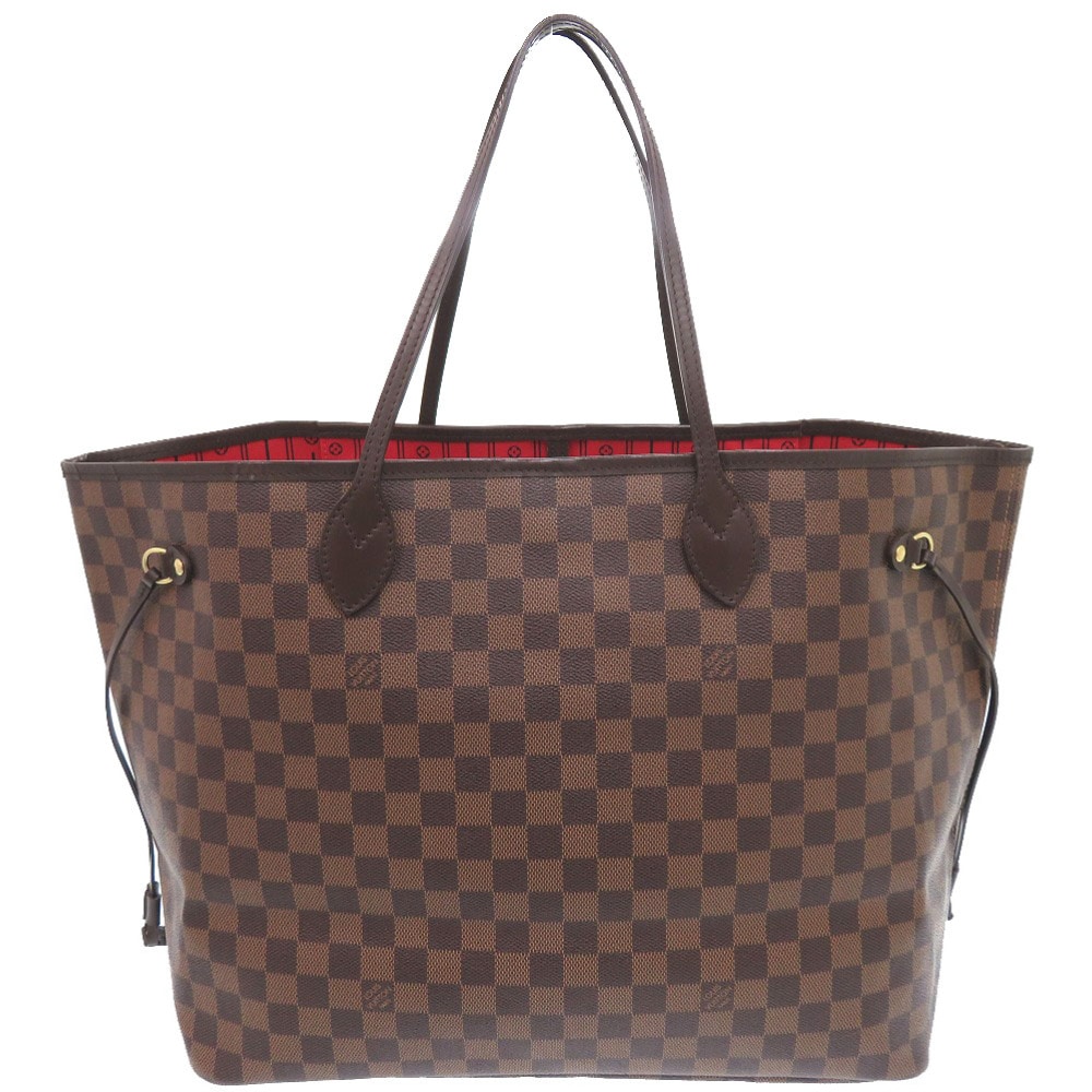 美品 ネヴァーフルGM ダミエ エベヌ N51106 トートバッグ ダミエキャンバス/ダミエキャンバス ブラウン LV 1654【中古】 レディース