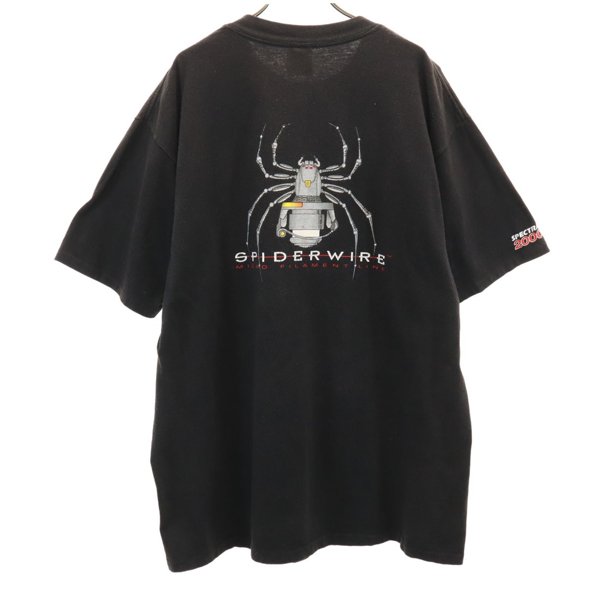 ONEITA オニータ 90s USA製 オールド バック スパイダープリント 半袖 Tシャツ XL ブラック POWER-T メンズ 古着