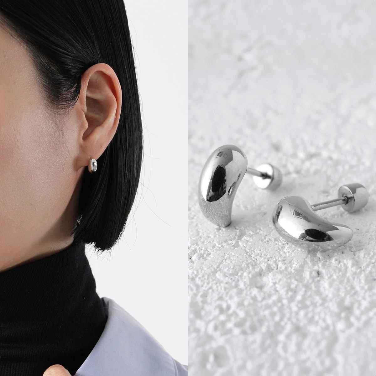 MARIA BLACK マリアブラック ピアス Sagene Stud セーゲン スタッド 101090AG レディース 両耳販売 アクセサリー シルバー925 Silver