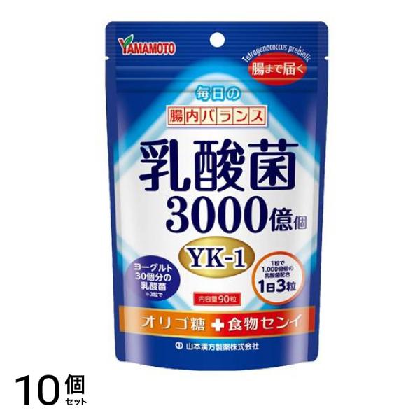 山本漢方 乳酸菌粒 90粒 10個セット