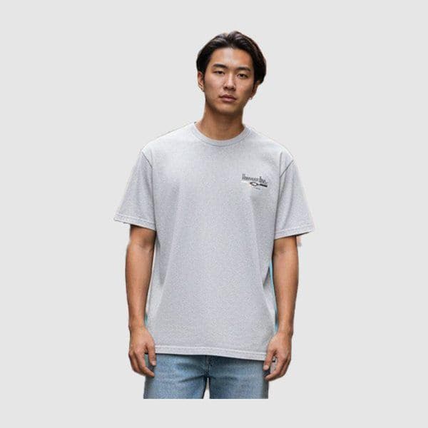 HBL オムグレイ ビンテージ グラフィック 半袖Tシャツ UR121CRS21-WMG0