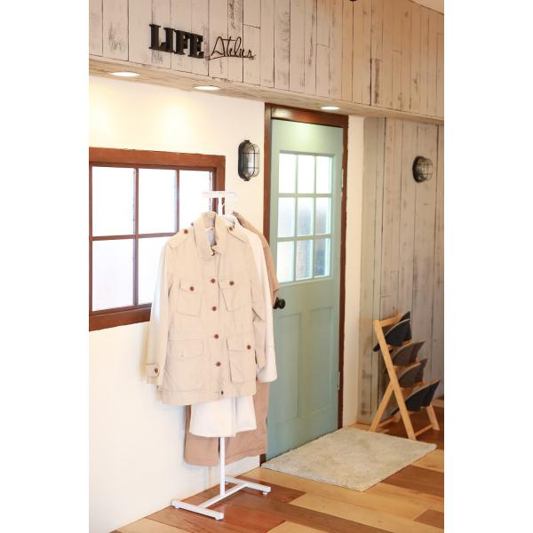 ハンガーラック 高さ調整 洋服掛け おしゃれ シンプルモダン 身支度ラック 省スペース コンパクト スリム 幅40cm高さ146cm