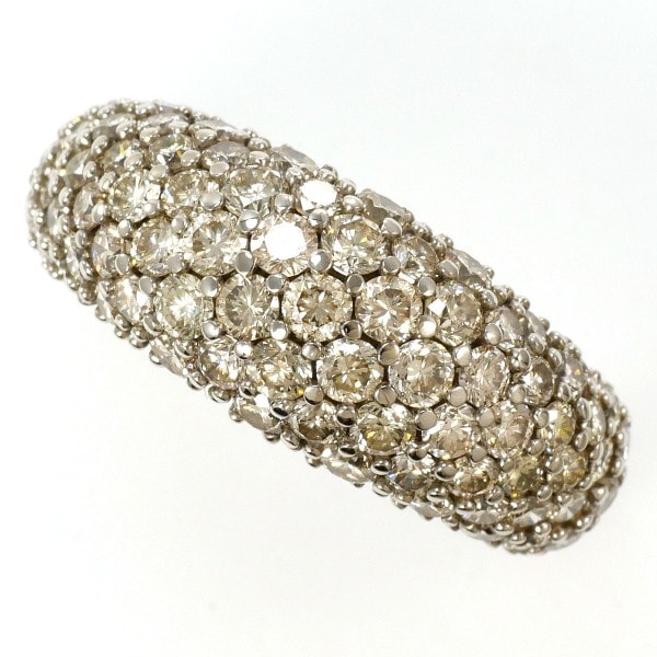 K18 18金 WG リング 指輪 11号 ダイヤ 1.60 カード鑑別書 ジュエリー 中古