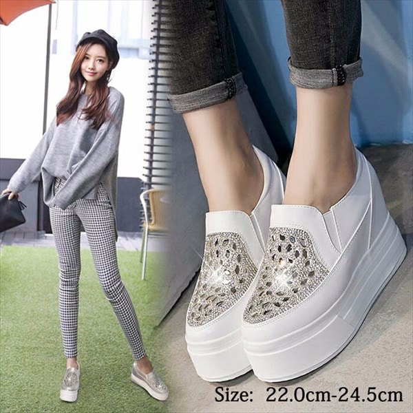 新作 スニーカー 白 ホワイト ローカット インヒール 大きいサイズ 小さいサイズ 厚底 歩きやすい シューズ イギリス風 レディース カジュアル【22.0/22.5/23.0/23.5/24.0/2