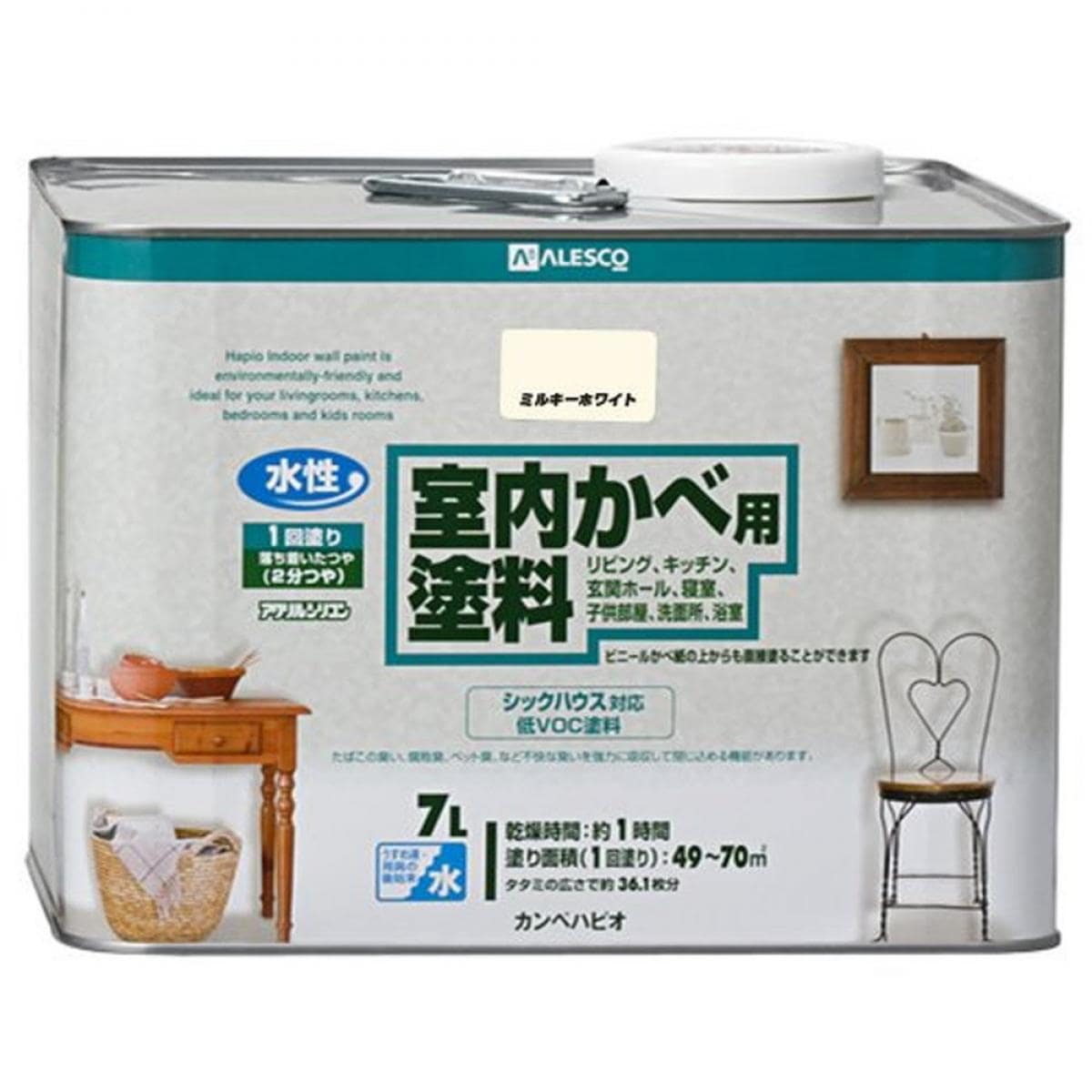 カンペハピオ 室内かべ用塗料 ミルキーホワイト 7L