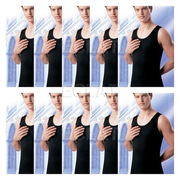 無地メンズノースリーブランニング10種 BYE1004-BK