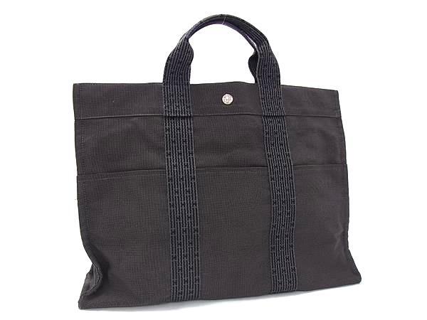 トートバッグ エールライン トートMM キャンバス - シルバー金具 グレー シルバー金具 ハンドバッグ ショッピングバッグ 鞄 ブランド 上品 ビジネス 高級 上品【本物保証】