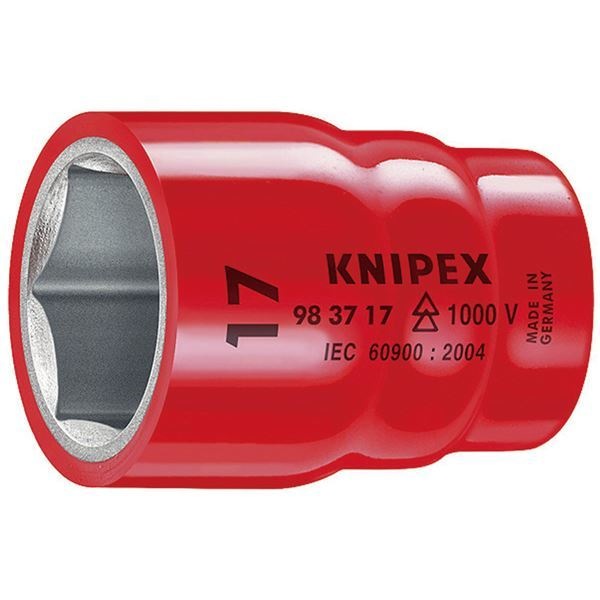 KNIPEX（クニペックス）9837-17 （3／8SQ） 絶縁ソケット 1000V手動工具