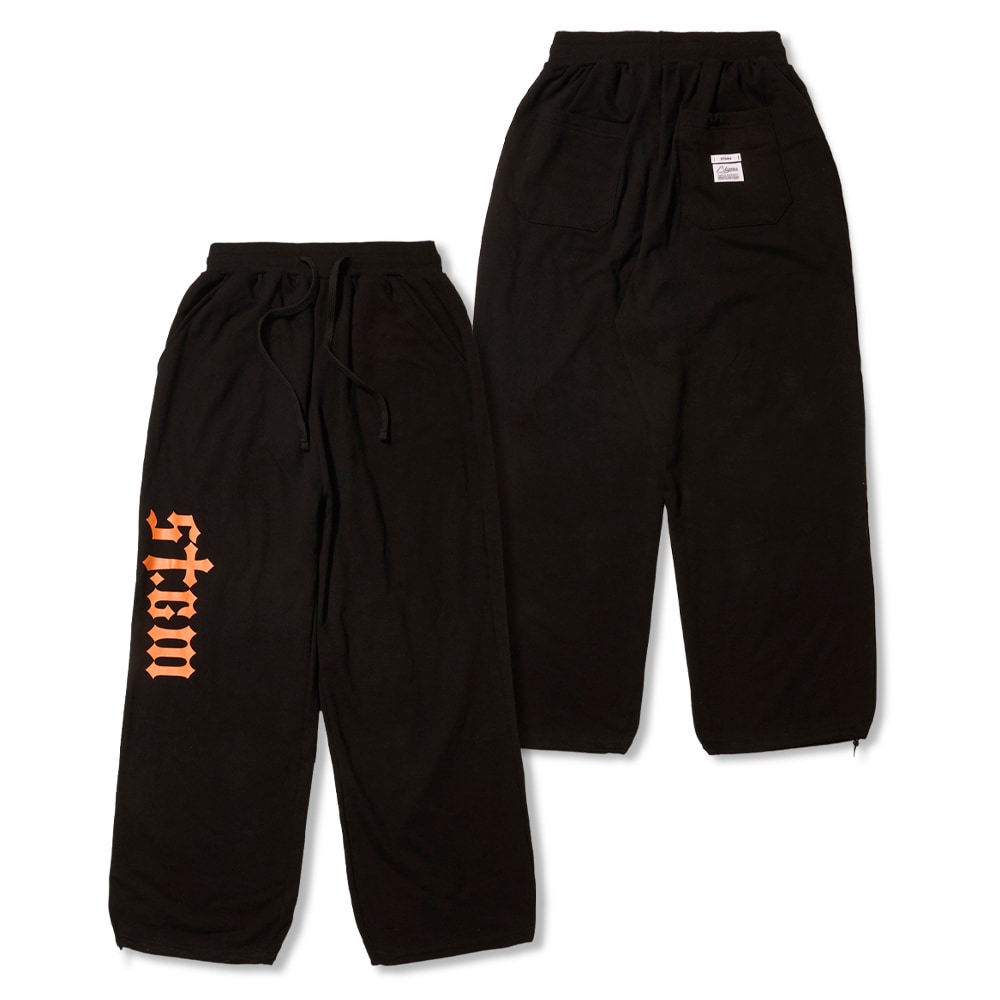 STGM Logo Super Wide Jogger Pants Black