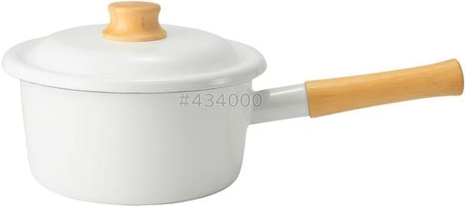 富士ホーロー コットンプラス ソースパン 18CM ホワイト CTP-18S.W