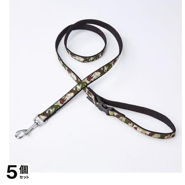 ペティオ エシカルドア 迷彩リード S 小型犬用引き紐 ブラック 1.2m (W57790) 5個セット