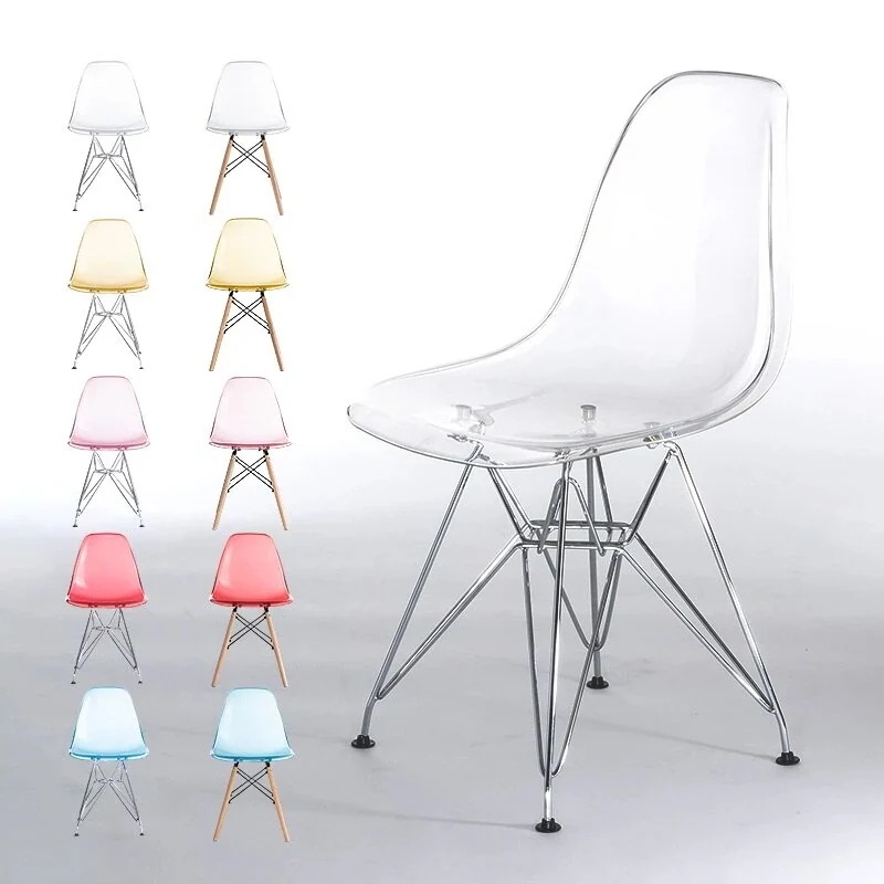 ダイニングチェア 4脚セット イームズチェア ダイニング チェア クリア チェアー シェルチェア デザイナーズチェア リプロダクト DSR DSW おしゃれ 椅子