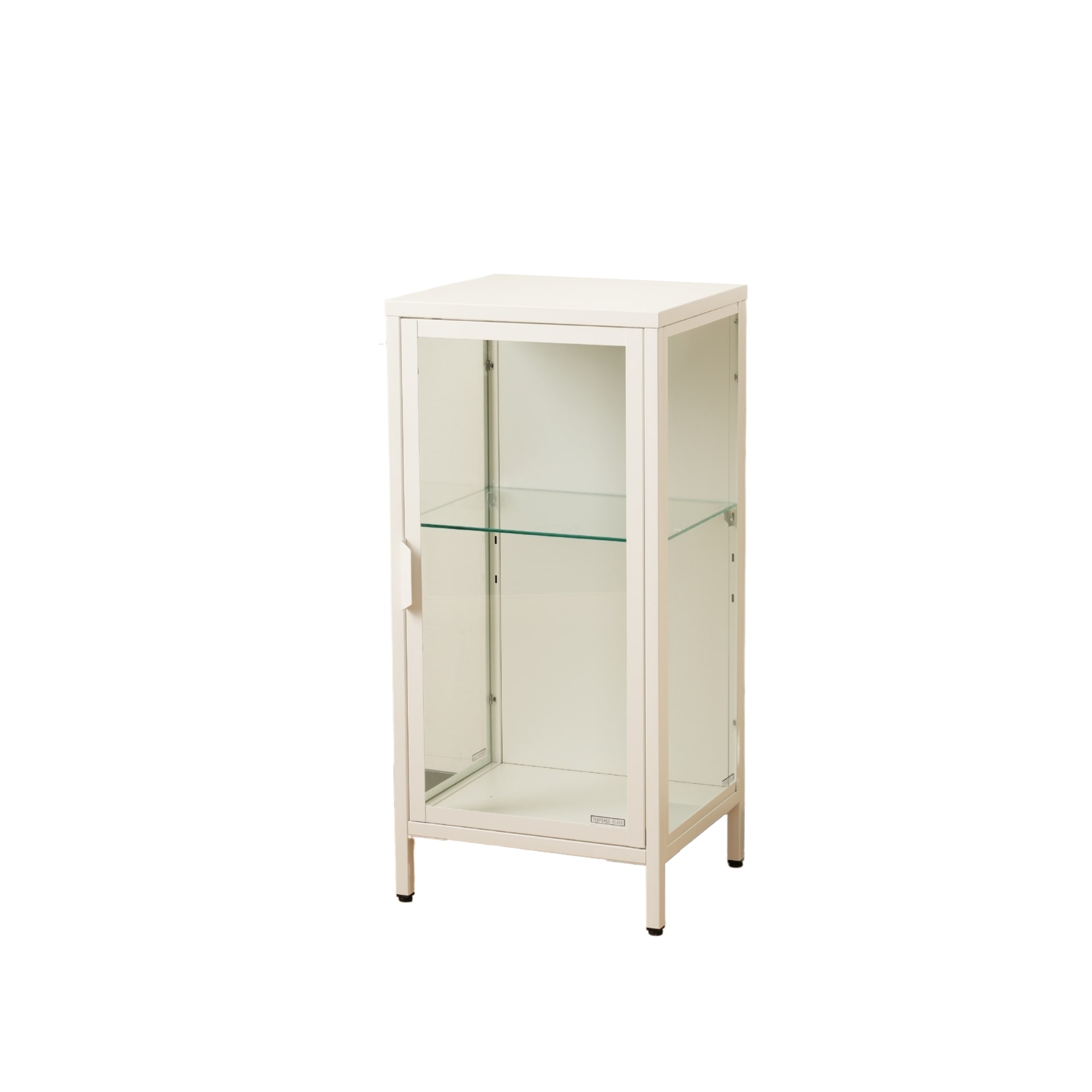 【国内へ発送&送·料·無·料】1720コレクションケース コレクションシェルフ ガラスディスプレイキャビネット おしゃれ 棚高さ調節可能 強化ガラス サイズ：幅40*奥行35*高さ86CM ホワイト