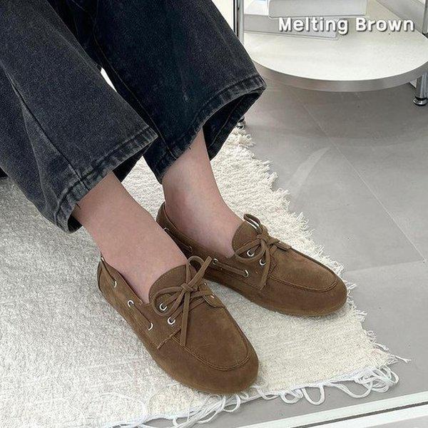 女性用秋靴 スエードローファー KR32