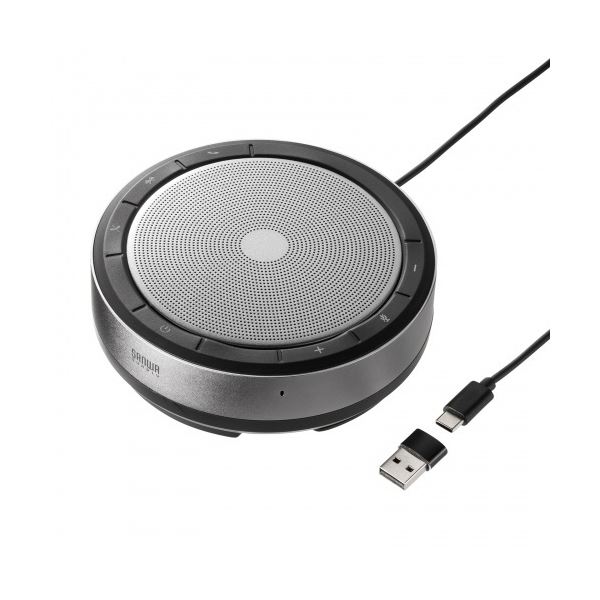 サンワサプライBluetooth会議スピーカーフォン(USB接続対応) MM-BTMSP6 1台