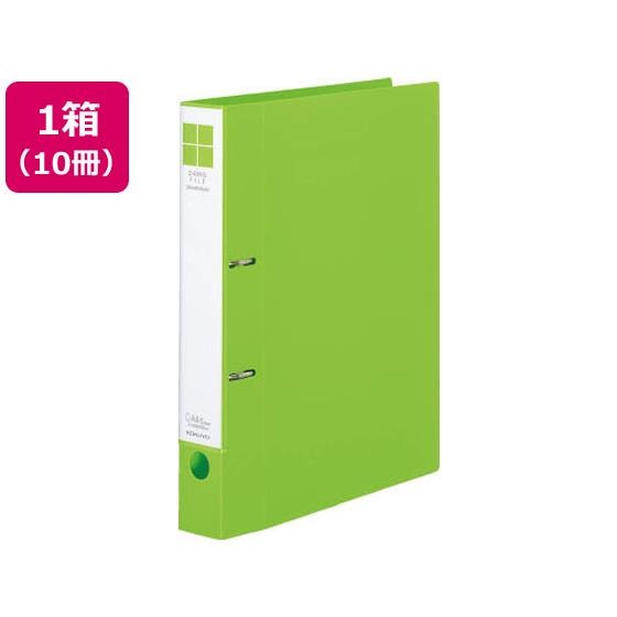 Dリングファイル[スムーススタイル] A4タテとじ厚30mm黄緑10冊 コクヨ ﾌ-UDS430YG