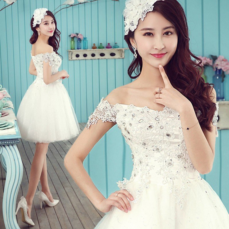 ミニドレス 安い 花嫁 ウエディングミニドレス 結婚式 ミニドレス 発表会 パーティードレス ミニ 二次会 ウェディングドレス 白 ミニドレス コンサート