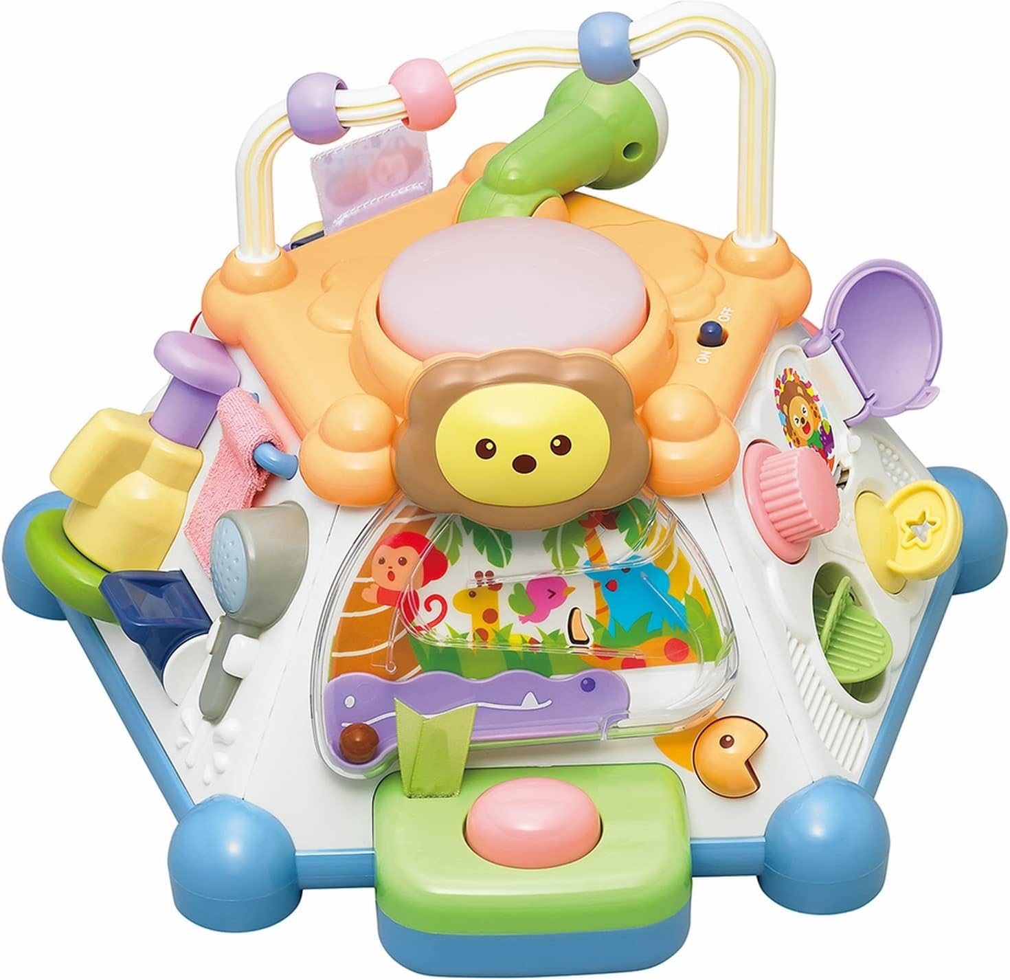 トイローヤル たのしく知育! やみつきボックス+ ( 知育玩具 / 指先遊び / 発育 ) パステルカラーが可愛い ( 音が鳴る / ぴかぴか 光る ) 0歳 1歳 2歳 赤ちゃん向けおもちゃ