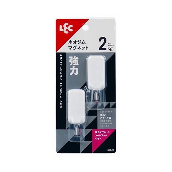 (5セット) レック 強力マグネットツールフックワイド 2個入 H00415X5