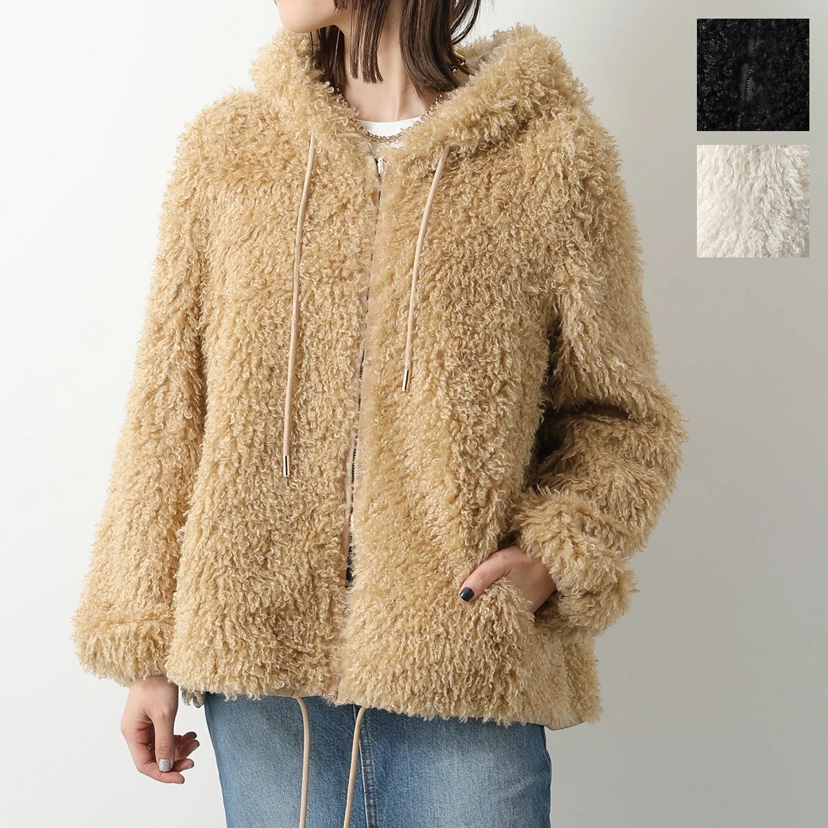 VLAB Laboratorio N.5 ヴィラボ フーデットブルゾン HUSTAY FW36638 985 レディース ファー リバーシブル ジップアップ パーカー ジャケット カラー3色 27,872円