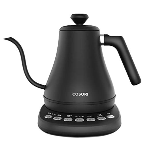 COSORI 電気ケトル コーヒー 0.8L 温度調節 保温付き 自動電源オフ 空焚き防止 ドリップケトル おしゃれ 小型 ケトル 五段階温度設定 細口 電子ケトル ギフト PSE認証済み CO108