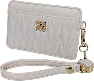 パスケース 可愛い レディース 定期入れ リール付き 大人 おしゃれ スリム 通勤 通学 シンプル 軽量 icカード 横型(アイボリー)