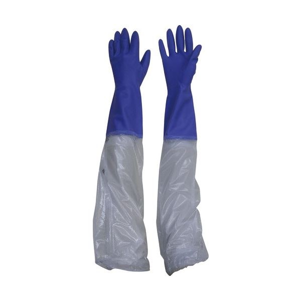 （まとめ）東和 ビニスター 腕カバー付 フルール あつ手 M バイオレット 1双[x5]