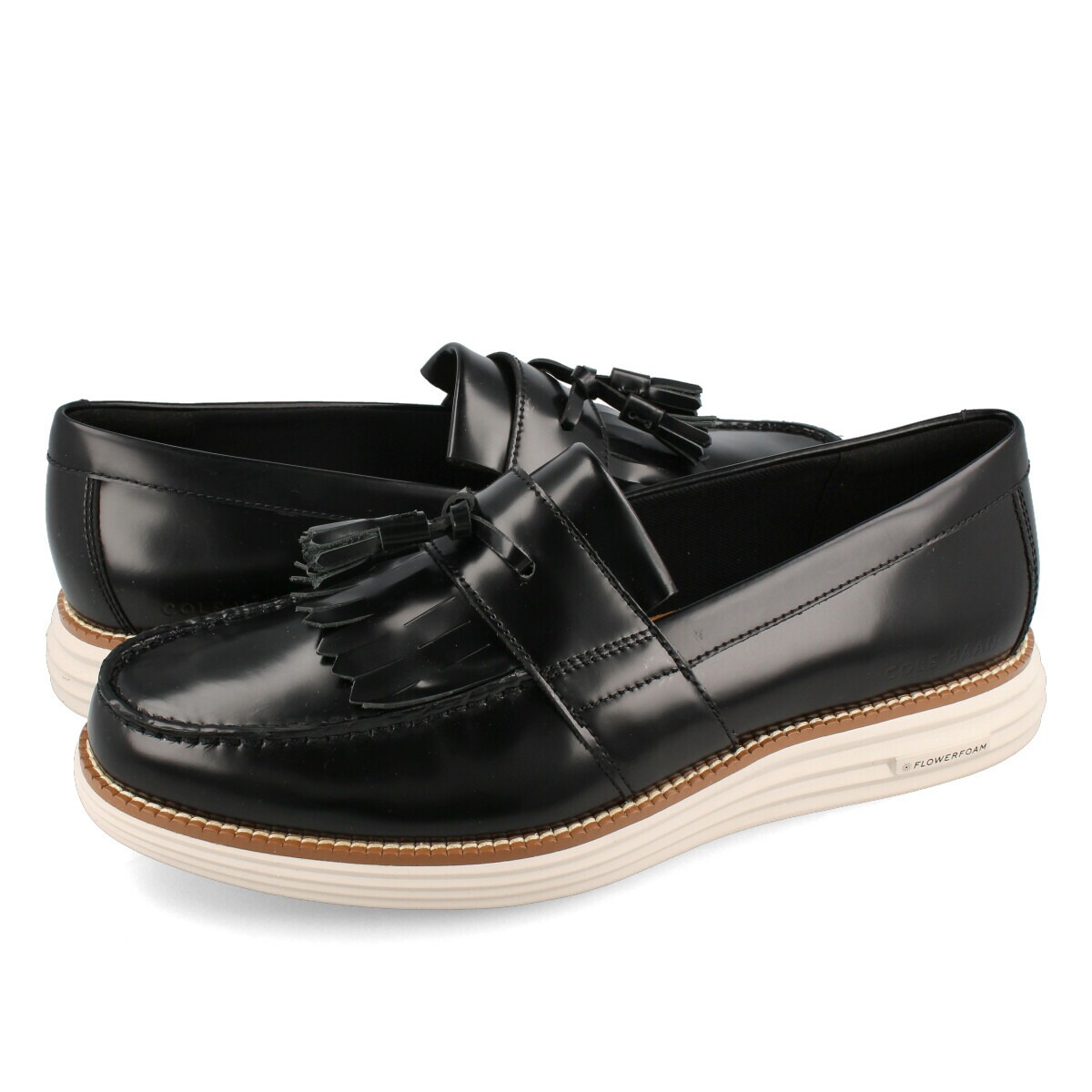COLE HAAN ORIGINALGRAND KILTIE LOAFER BLACK/OPTIC WHITE