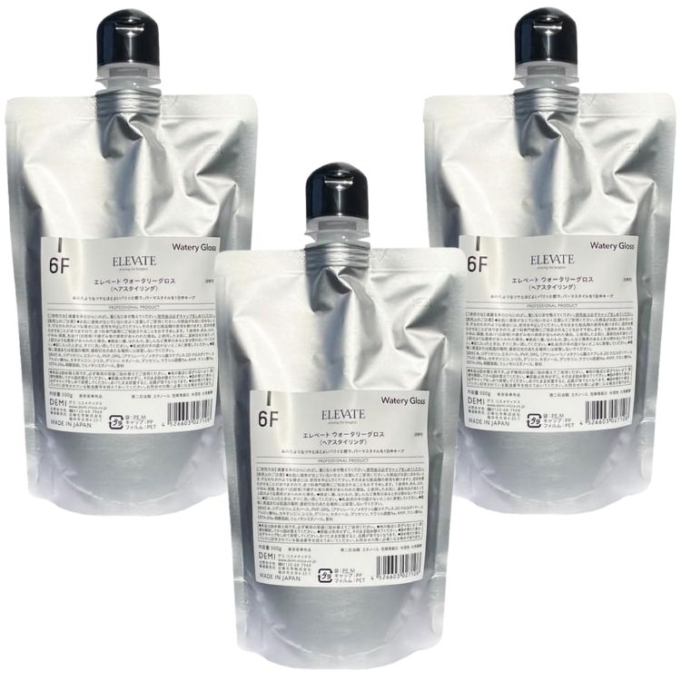 3個セット デミコスメティクス エレベート ウォータリーグロス 6F 300g 詰替 メンズ