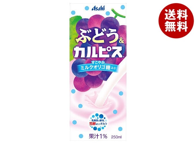 アサヒ飲料 ぶどう&カルピス 250ml紙パック＊24本入＊(2ケース)