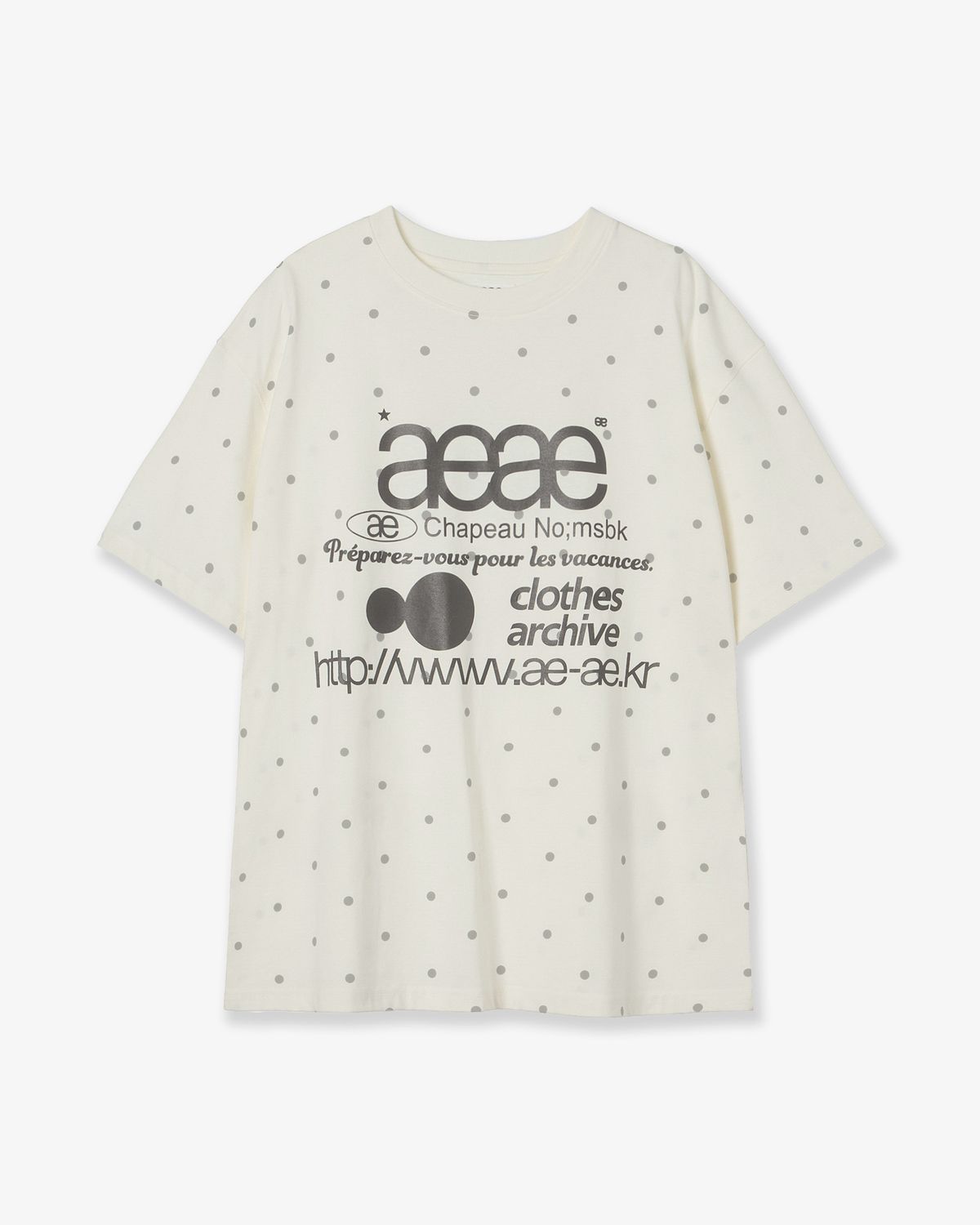 [aeae] 25SS ★ Web Logo Dot T-Shirts- 2色 ★ Qoo10] aeae 25SS WEB LOGO DOT T : レディース服