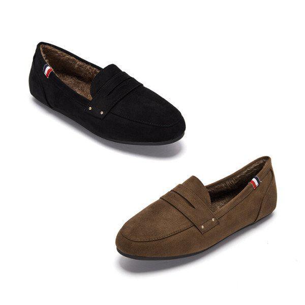 ヨファミンディペニ毛皮ローファー2色