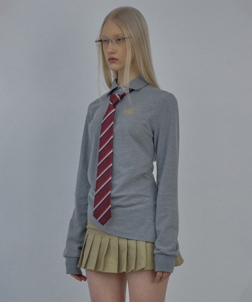 So Classy Tennis Shirt Melange Gray