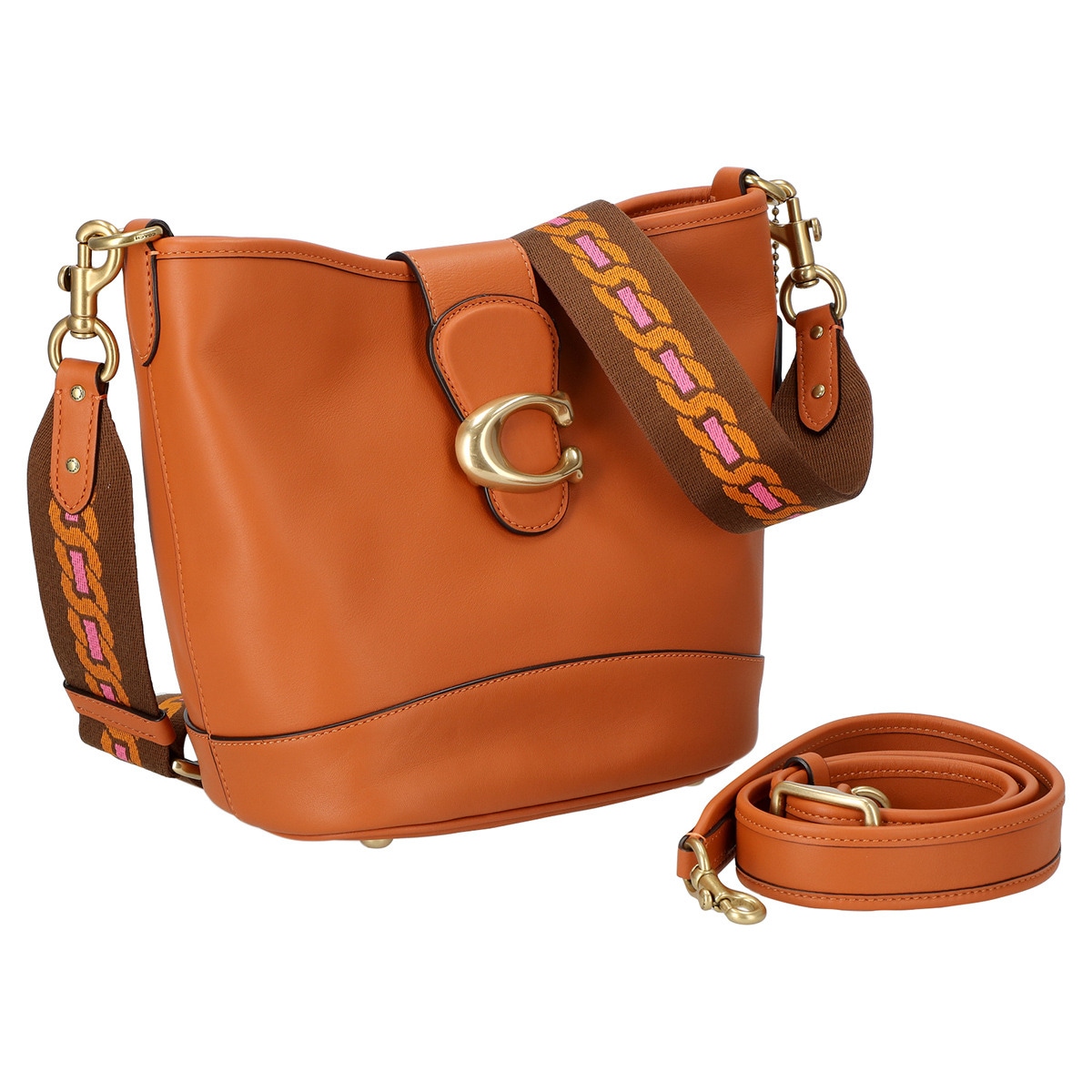 バッグ ショルダーバッグ 斜め掛けバッグ CA112 B4NL4 バケットバッグ レディース オレンジブラウン系