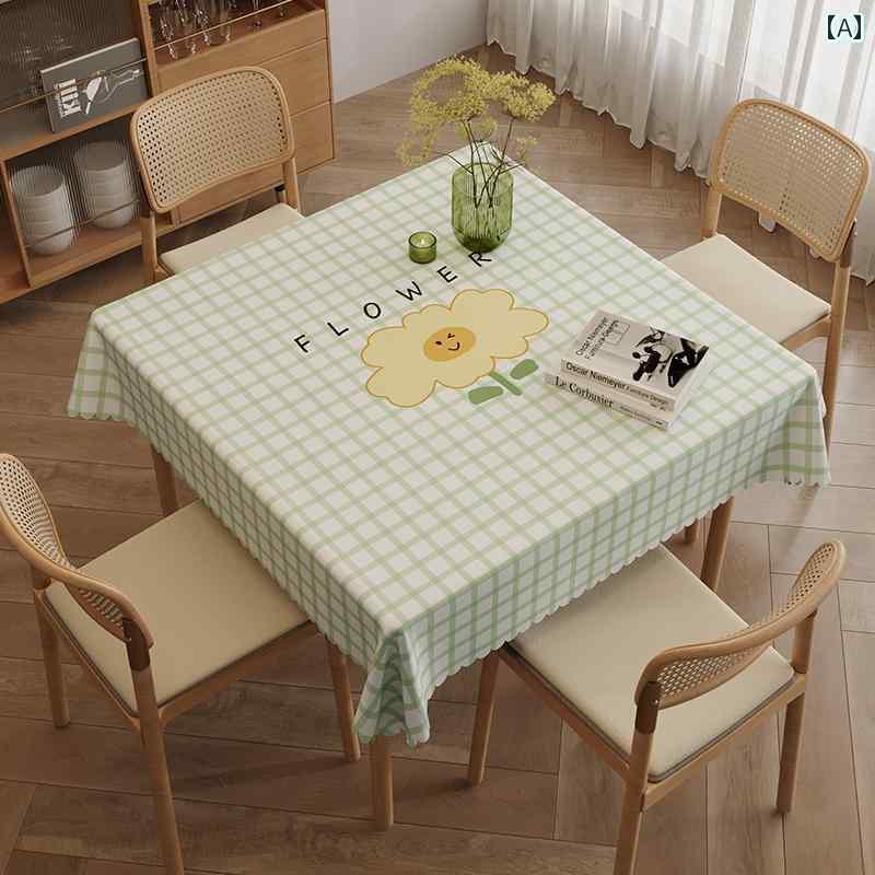 テーブルクロス おしゃれ インテリア ティー コーヒー カバー 家庭 レストラン カフェ 喫茶店 ダイニング 正方形 耐油性 防水 ダイニング マット 正方形 小さめ フレッシュ