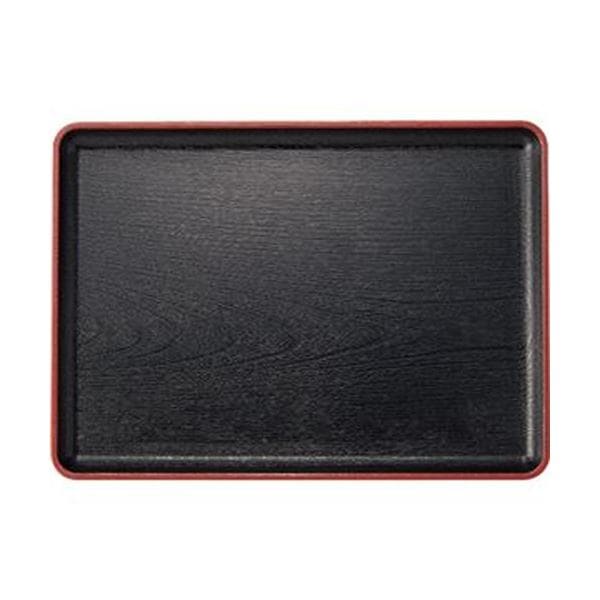 （まとめ）イシダ えびす盆 黒天朱 尺2寸 1枚[x20セット]