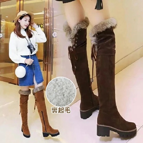 ムートンブーツ ロング スノーブーツ レディース 大きいサイズ ロングブーツ 太ヒール チャンキーヒール おしゃれ 小さいサイズ ベーシック シューズ 暖か 防滑 歩きやすい 防寒 痛くない 雪 冬用