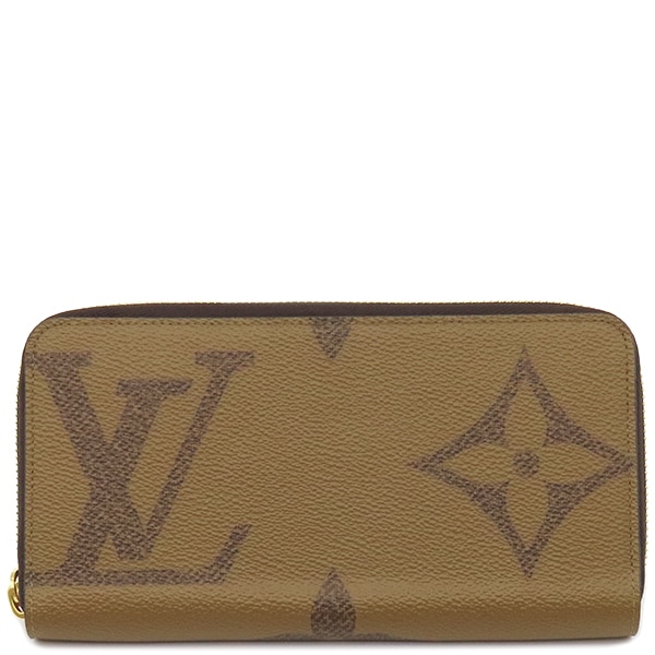 ルイヴィトン LOUIS VUITTON 長財布 ジッピー ウォレット モノグラムジャイアントリバースキャンバス モノグラムリバース ゴールド金具 ラウンドファスナー 茶 キャメル M69353 LU