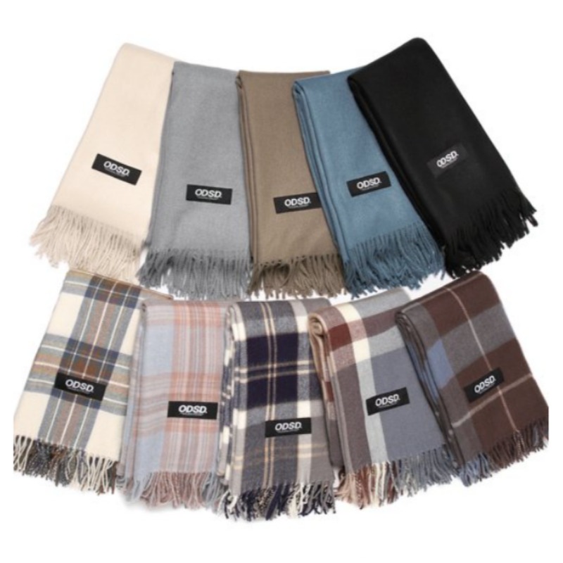 ODDSTUDIO/ Basic Knit Check Muffler - 21 COLOR/マフラー