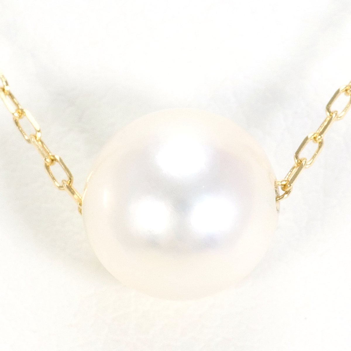 K10 10金 YG イエローゴールド ネックレス パール（真珠） 総重量約1.1g 約40cm 中古