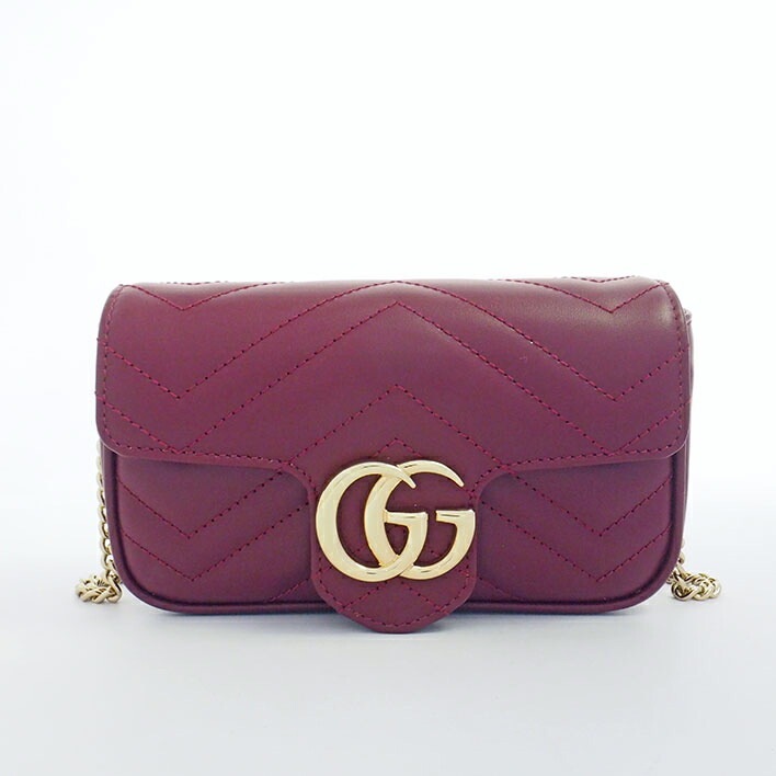 【新品同様】グッチ ミニ ショルダーバッグ GGマーモント レディース 【ショルダーバッグ】