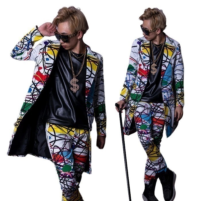 ダンス衣装 ファッション ヒップホップ メンズ ジャズダンス MENS JAZZ DS ストリート系 B系 ステージ衣装 男性用 演出服 ダンスウェアスター 社交ダンス HIPHOP カジュアル