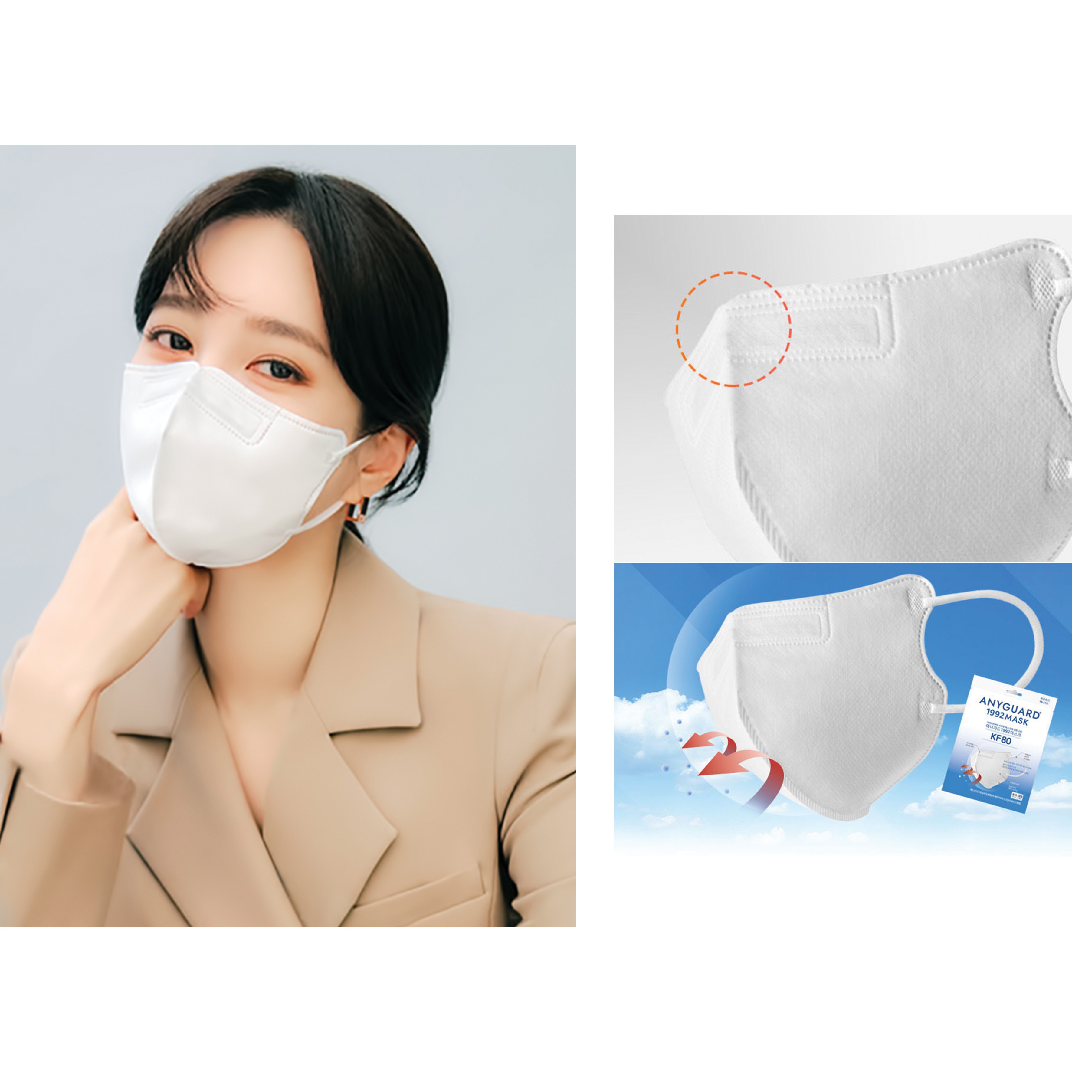 KF80 くちばし型 マスク 大型(50枚) 韓国の人気商品 韓国正規品 韓国マスク 公式韓国マスク 鳥型マスク