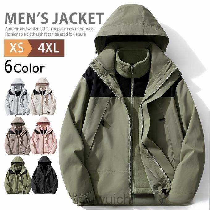 3way マウンテンパーカー メンズ レディース 防寒 登山ウェア アウトドアジャケット 防水 防風 冬用 冬服 暖かいフリースライナー付き 脱着可ウインドブレーカー