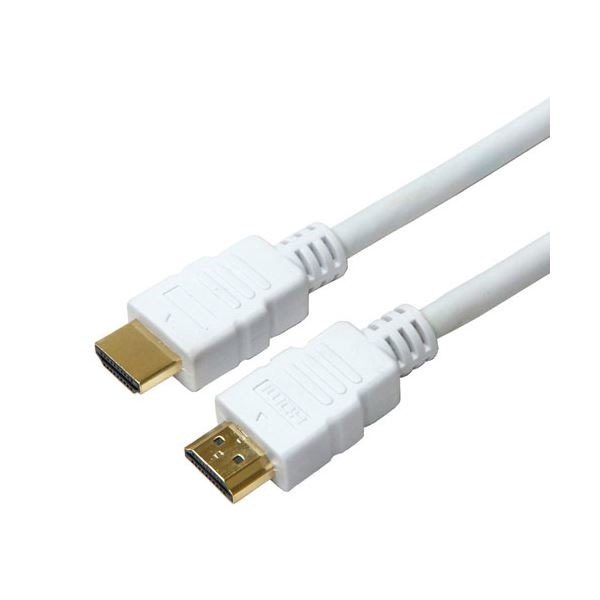 （まとめ）HORIC HDMIケーブル 2m ホワイト 樹脂モールドタイプ HDM20-005WH5セット