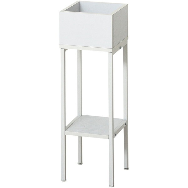 プランタースタンド棚付ハイ 白木目 23427 メーカー直送