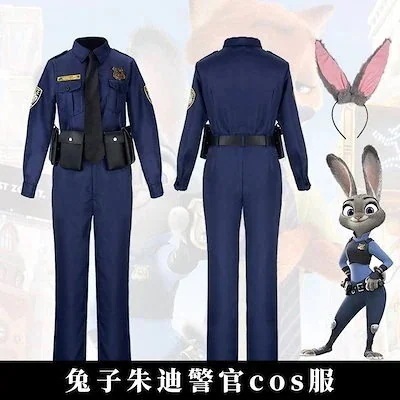 うさぎ警官ジュディの制服コスプレディテールにこだわった仕上がりア クリスマス ジュディラビット コスチューム コミック展示会 オフィサーコス