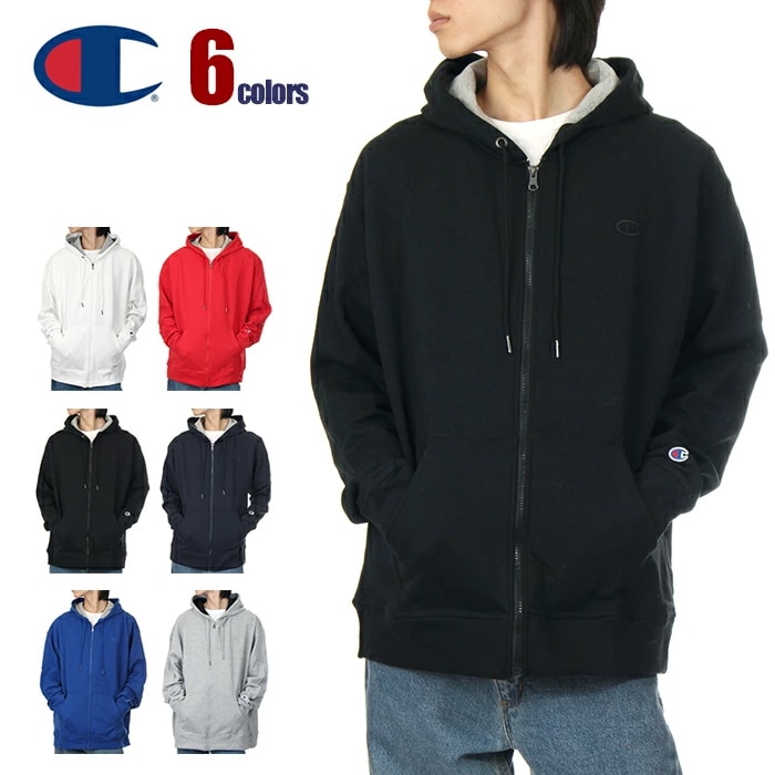 【S～4XL】チャンピオン パーカー ジップ スウェット メンズ レディース キッズ 大きいサイズ CHAMPION USAモデル フルジップ ジップパーカー ロゴ 無地 裏起毛 大きめ ゆったり 部